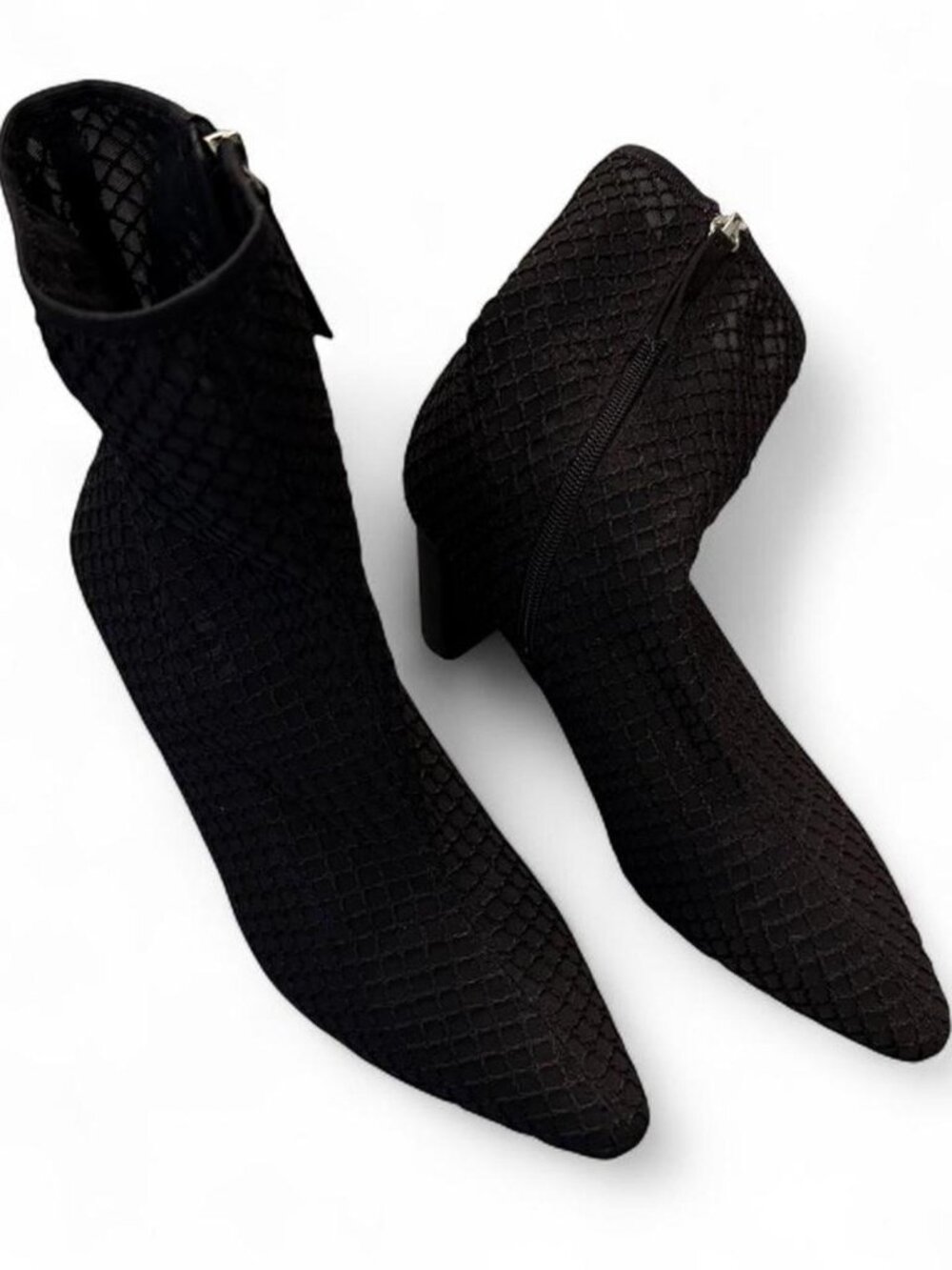 Zara black lace up boots with a chunky heel - Picture 5 of 6